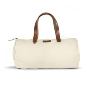 Sac polochon en coton biologique GOTS attributs cuir