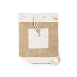 Sac baluchon en jute et coton