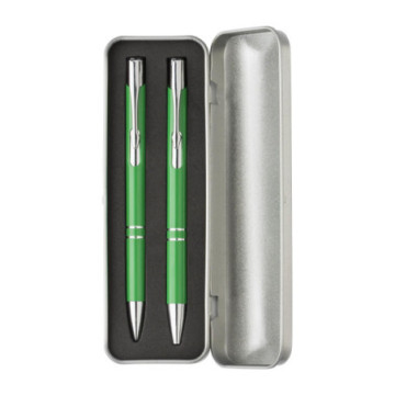 Parure de stylo bille et porte-mines en aluminium