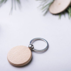 Porte-clés en bois de hêtre