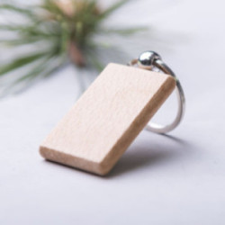 Porte-clés en bois de hêtre