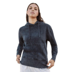 Sweat-shirt mixte à capuche effet jean délavé