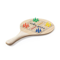 Raquettes de plage en bois et canne de blé