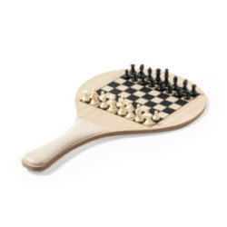 Raquettes de plage en bois et canne de blé