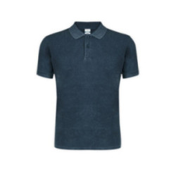 Polo mixte effet jean délavé