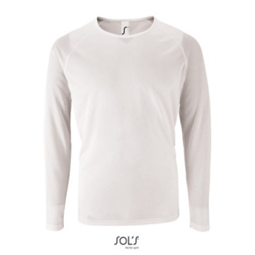 Tee-shirt homme Sol's® Sporty manches longues blanc
