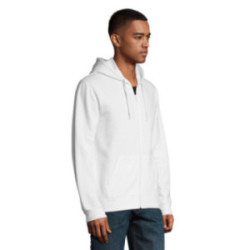 Sweat-shirt mixte zippé à capuche Sol's® Stone blanc