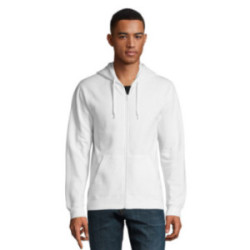 Sweat-shirt mixte zippé à capuche Sol's® Stone blanc
