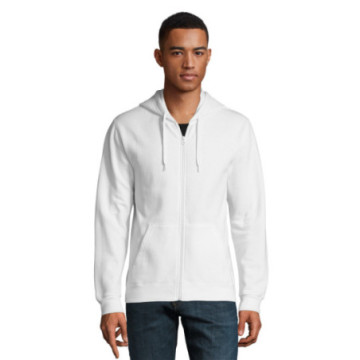 Sweat-shirt zippé à capuche Sol's® Stone blanc