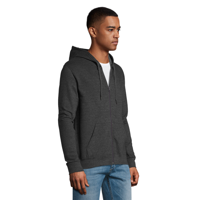 Sweat-shirt zippé à capuche Sol's® Stone couleur