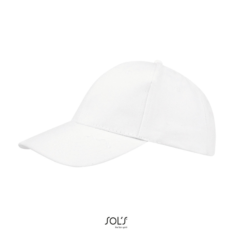 Casquette 6 pans Sol's® Buffalo blanche