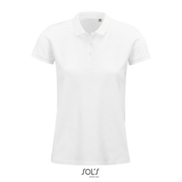 Polo femme Sol's® Planet en coton bio blanc
