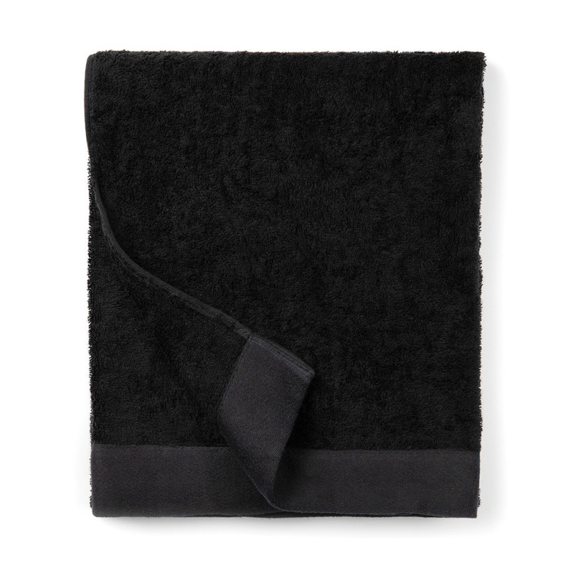 Serviette éponge Vinga® en coton et en tencel 90 x 150 cm noir
