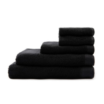 Serviette éponge Vinga® en coton et en tencel 90 x 150 cm noir
