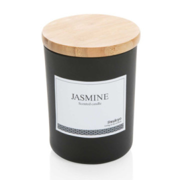 Bougie parfumée dans verre Ukiyo® avec couvercle en bambou