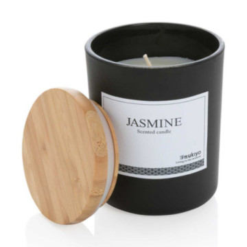 Bougie parfumée dans verre Ukiyo® avec couvercle en bambou