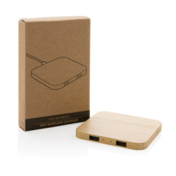 Chargeur à induction en bambou FSC 10 W