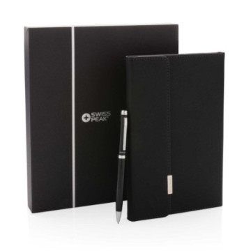 Set carnets de notes A5 et stylo Swiss Peak®