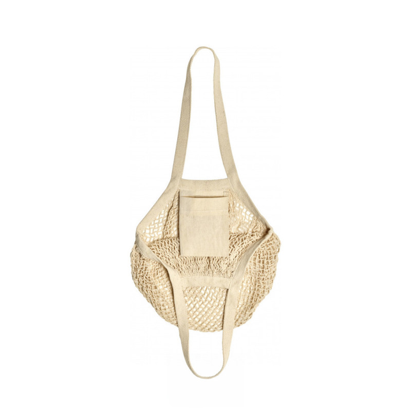 Sac filet pliable en coton Bio GOTS naturel
