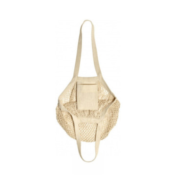 Sac filet pliable en coton Bio GOTS naturel