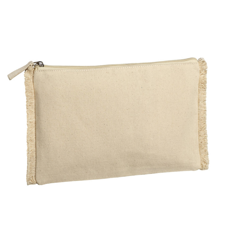 Pochette avec franges en coton naturel Ubag®