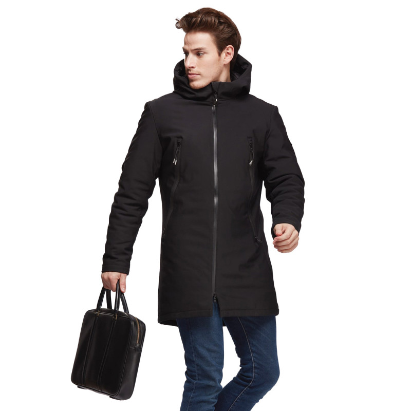 Veste longue à capuche Softshell Mustaghata® matelassée