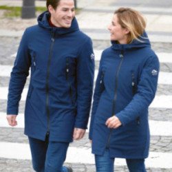 Veste longue mixte à capuche Softshell Mustaghata® matelassée
