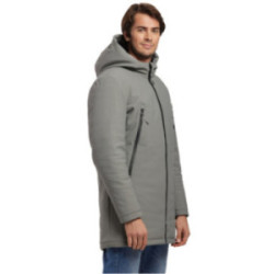 Veste longue mixte à capuche Softshell Mustaghata® matelassée
