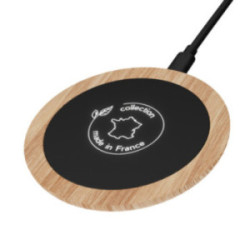 Chargeur à induction SCX® en chêne avec logo lumineux