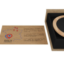 Chargeur à induction SCX® en chêne avec logo lumineux