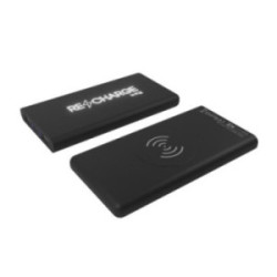 Powerbank 10000 mAh à induction SCX® plastique recyclé logo lumineux