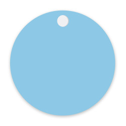 Porte-clés mousqueton et jeton ABS format 1 €