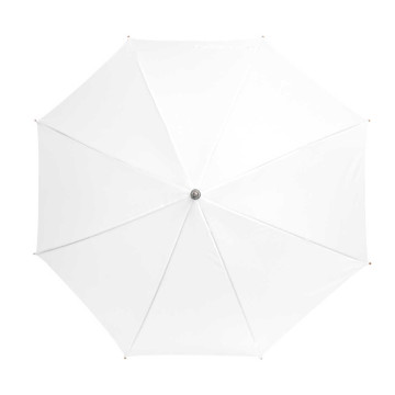 Parapluie canne ouverture automatique blanc