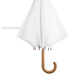 Parapluie canne ouverture automatique blanc