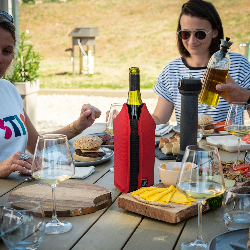Rafraîchisseur extensible pour vins & champagnes Peugeot® Frizz rouge