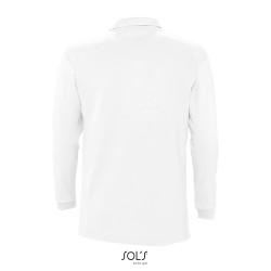 Polo mixte manches longues Sol's® Winter II blanc