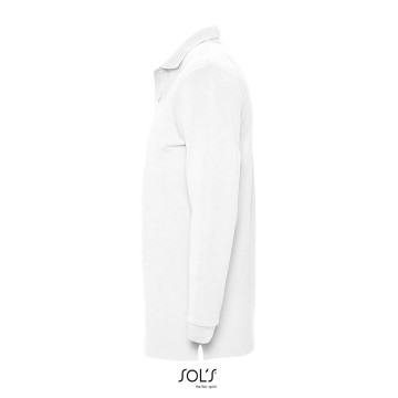 Polo homme manches longues Sol's® Winter II blanc