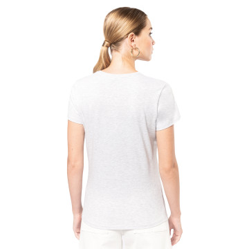 Tee-shirt femme Kariban® col V blanc