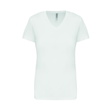 Tee-shirt femme Kariban® col V blanc