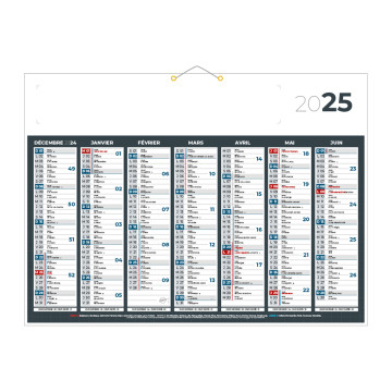 Calendrier classique anthracite 55x40,5 cm marquage quadri