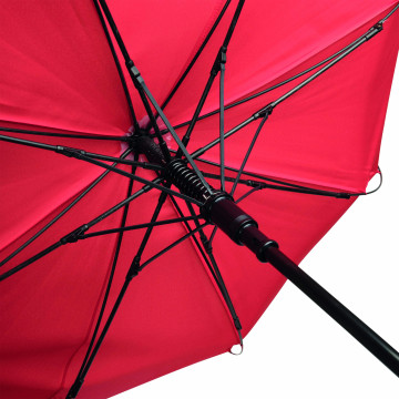 Parapluie golf tempête rouge ouverture automatique