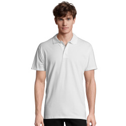 Polo homme blanc Express Sol's® Spring II