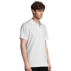 Polo homme blanc Express Sol's® Spring II
