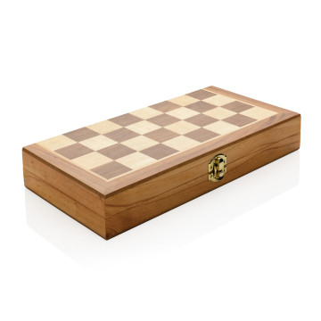 Jeu d'échecs pliable en bois