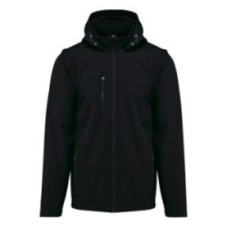 Veste softshell mixte à capuche et manches amovibles Kariban®