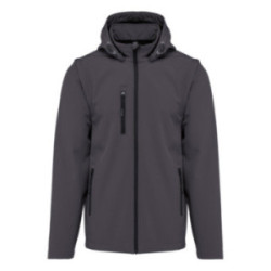 Veste softshell mixte à capuche et manches amovibles Kariban®