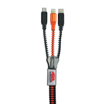 Câble zippé XL FunZip® 3 connectiques