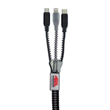 Câble zippé XL FunZip® 3 connectiques