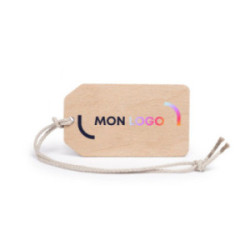 Etiquette bagage en bois