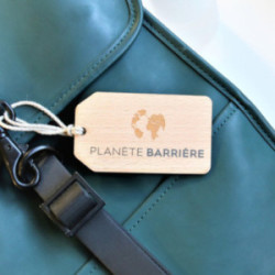 Etiquette bagage en bois